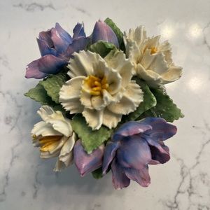 Rare Royal Doulton footed bowl with flowers.